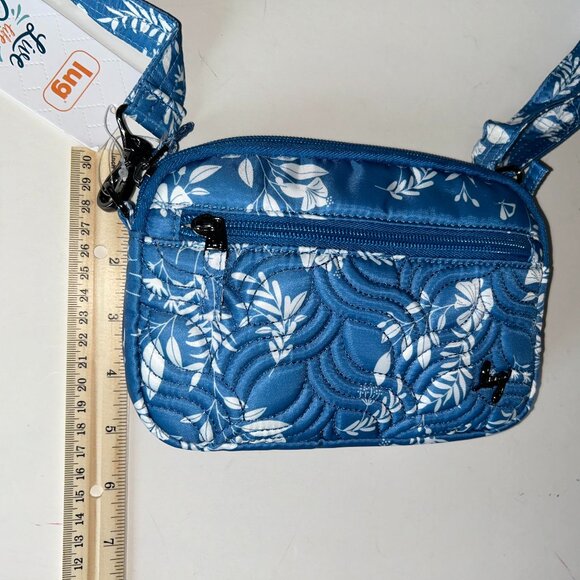 Lug Super Coupe Convertible Crossbody Flourish Blue Belt Bag - Picture 8 of 10